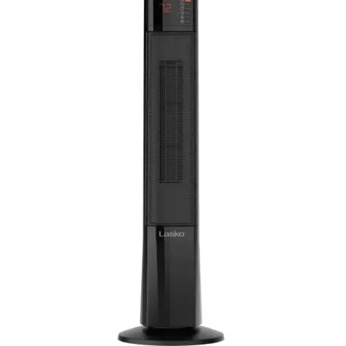 120V 1500W Tower Heater With Remote Control Black 1