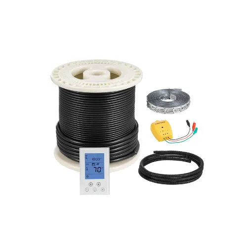 120V Electric Floor Heating Cable Kit With Smart Thermostat With 100 Sq Ft Coverage Shhc-K-1200 1