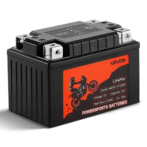 12V 2Ah Lifepo4 Motorcycle Battery Pre-Charged Maintenance-Free High Performance For Atv Motorcycle Jet Skis, Scooter Utv 1