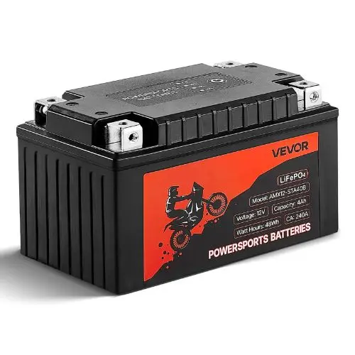 12V 4Ah Lifepo4 Motorcycle Battery Pre-Charged, Maintenance-Free High Performance For Atv Motorcycle Jet Skis Scooter Utv 1