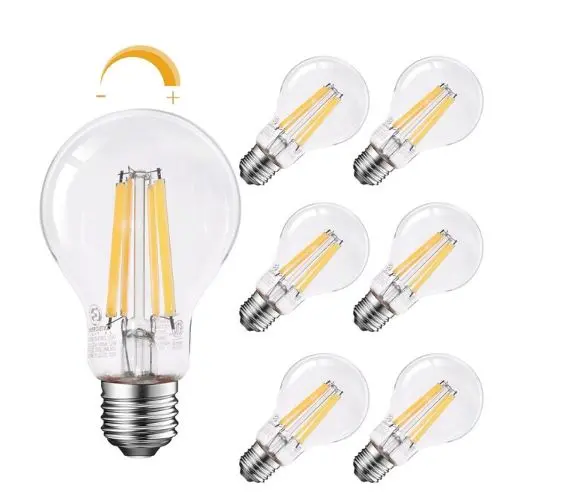 12W 2700K 1600Lm Dimmable Soft White Led Edison Light Bulb Yga16c10-A19cl12w(Pack Of 6) 1