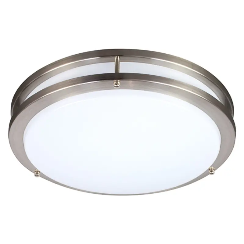 14 Inch 120V Flush Mount Round Double Ring Brushed Nickel Color Select Fmb01r17e93050-Tf-Bn(Pack Of 6) 1