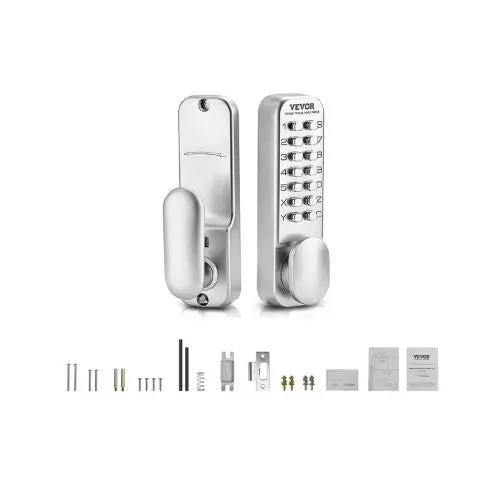 14-Key Mechanical Keypad Door Knob, Waterproof Stainless Steel 1