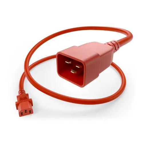14Awg 15A C13 To C20 Heavy-Duty Power Cord Red 1