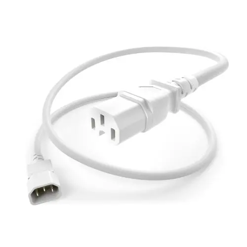 14Awg 15A C14 To C15 Heavy-Duty Power Cord White 1