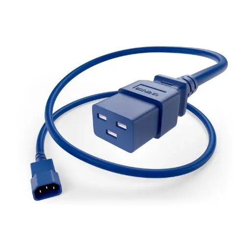 14Awg 15A C14 To C19 Heavy-Duty Power Cord Blue 1