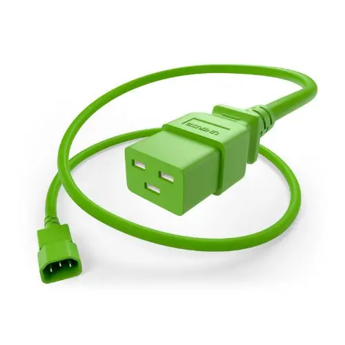 14Awg 15A C14 To C19 Heavy-Duty Power Cord Green 1