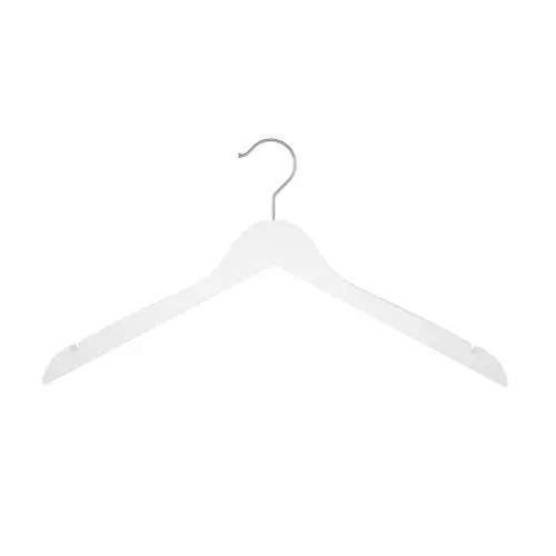 17 Inch Long Flat Wooden Blouse & Dress Hangers White Wh1761ncw (Pack Of 50) 1