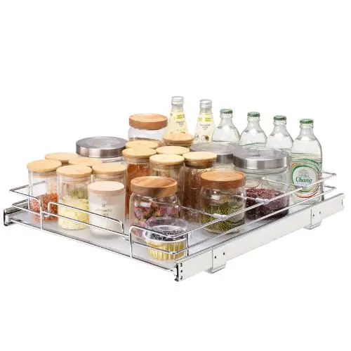 17W×21D×3.15H Inches Heavy Duty Slide Out Pantry Shelves Steel Roll Out Drawers Sliding For Kitchen Lx-C9263b 1