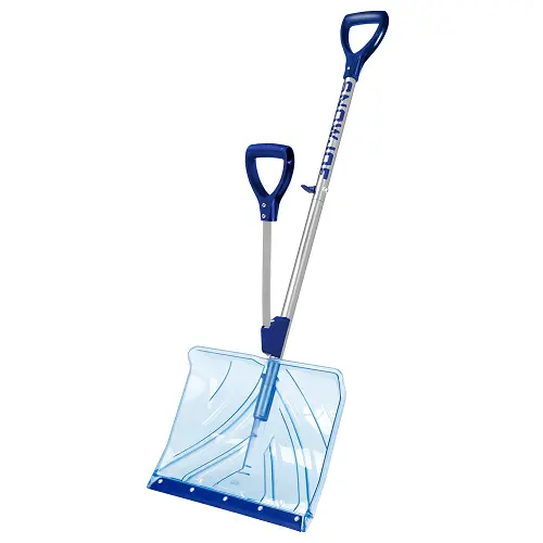 18-Inch Strain-Reducing, Shatter-Resistant Polycarbonate Snow Shovel With Spring-Assisted Handle 1