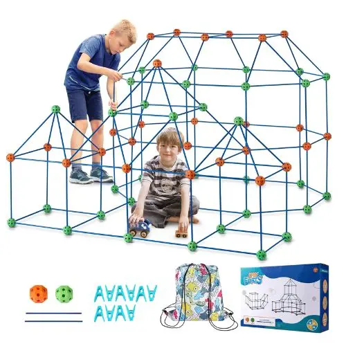 180 Pcs Kids Fort Building Kit, Stem Construction Castle Toy Set 1