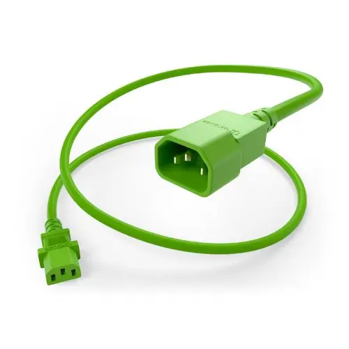 18Awg 10A C13 To C14 Heavy-Duty Power Cord Green 1