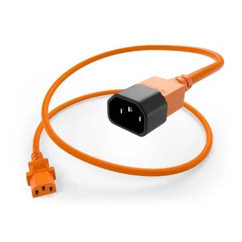 18Awg 10A C13 To C14 Heavy-Duty Power Cord Orange 1