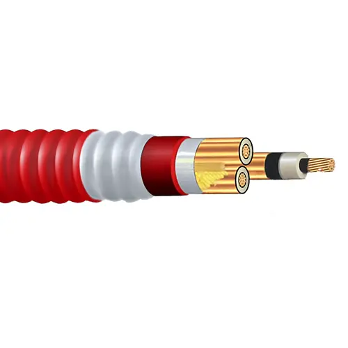 2/0 Awg 3C Hvteck Copper 420 Mil Nlepr Ts Aia 35Kv 133% Il Red Pvc Jacket Csa 1