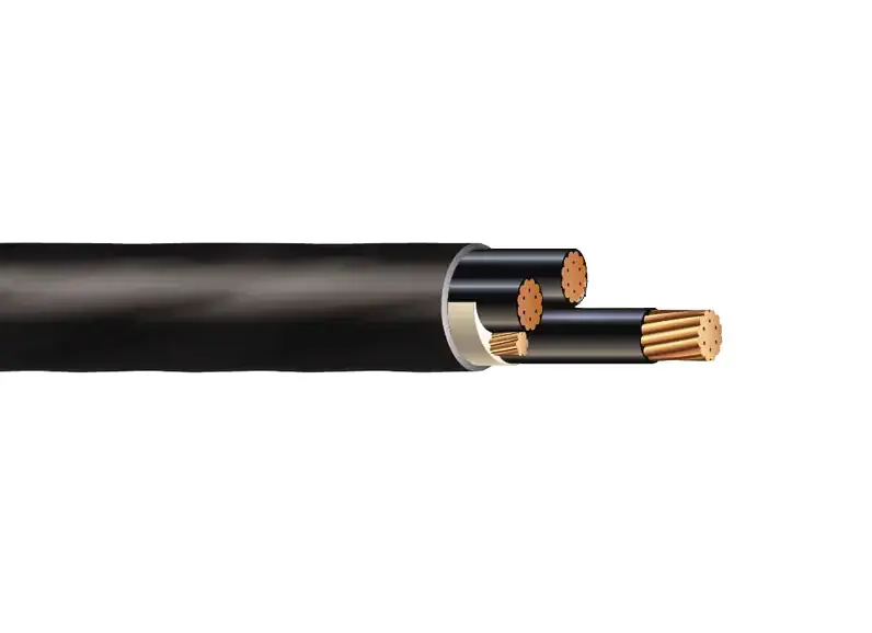2/0 Awg 4C Unshielded Tray Cable W/ Ground Xlpe Insulation Pvc Jacket 600V E2 1
