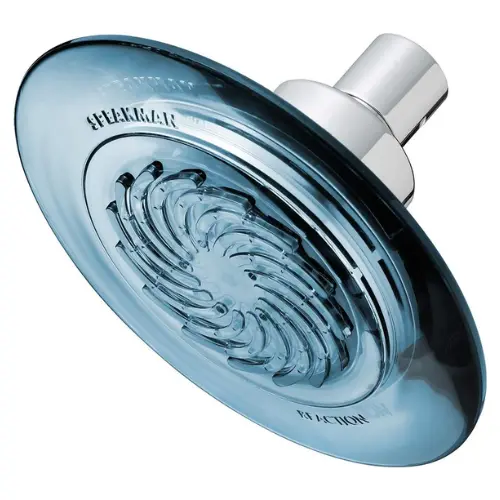 2.5 Gpm Single Function Shower Head Blue & Polished Chrome S-4000 1