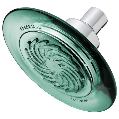 2.5 Gpm Single Function Shower Head Jade & Polished Chrome S-4001 1