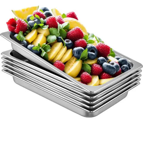 2.6-Inch Deep Table Pan For Catering Storage Food Hz-P626 (Pack Of 6) 1