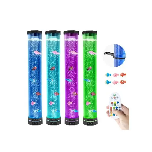 2.67 Ft Led Sensory Bubble Tube Aquarium Lamp With Remote Control For Bedroom & Living Room 1