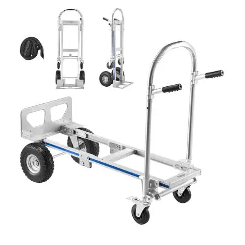 2 In 1 Hand Truck Convertible Hand Truck Dolly With Non-Slip Handle & Wheels Portable Trolley Dolly 1