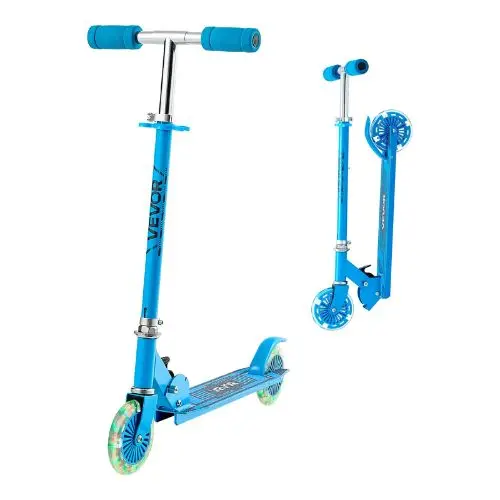 2-Wheel Kick Scooter For Kids 3+ Light-Up Wheels Adjustable Handlebar Anti-Slip Deck Lightweight 1