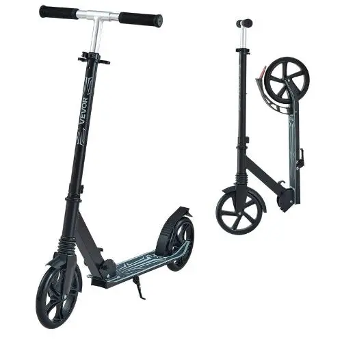 2-Wheel Kick Scooter For Kids 8+ Teens & Adults Adjustable Handlebar Anti-Slip Deck Lightweight 1