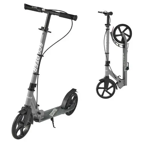 2-Wheel Kick Scooter For Kids 8+ Teens & Adults Adjustable Handlebar Anti-Slip Deck Lightweight 1