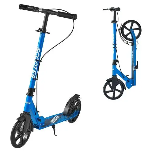 2-Wheel Kick Scooter For Kids 8+ Teens & Adults Adjustable Handlebar Anti-Slip Deck Lightweight 1