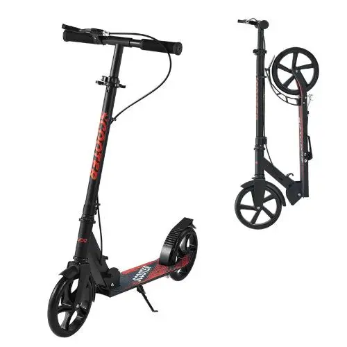 2-Wheel Kick Scooter For Kids 8+ Teens & Adults Height Adjustable Handlebar Anti-Slip Deck Lightweight 220 Lbs Capacity 1