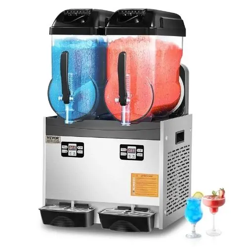 2 X 12 L Commercial Slushy Machine 96 Cups Stainless Steel Drink Maker For Home Party Restaurants 1