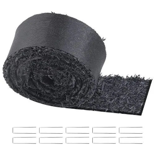 20 X 4.5 Inch Black Rubber Mulch Garden Edging – Permanent, Natural-Looking, Recycled Rubber Mat 1