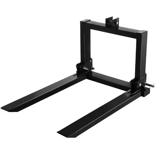 2000Lbs 3 Point Hitch Pallet Fork With Fork Attachment For Tractor Skid Steer Loader 1