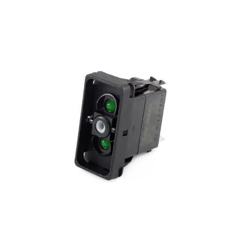 20A 12Vdc Spst Dual Green Led Illuminated Rocker Switch V1d2ghh1-00000-000 1