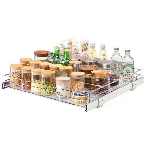 20W×21D×3.15H Inches Heavy Duty Slide Out Pantry Shelves Steel Roll Out Drawers Sliding For Kitchen Lx-C9265b 1