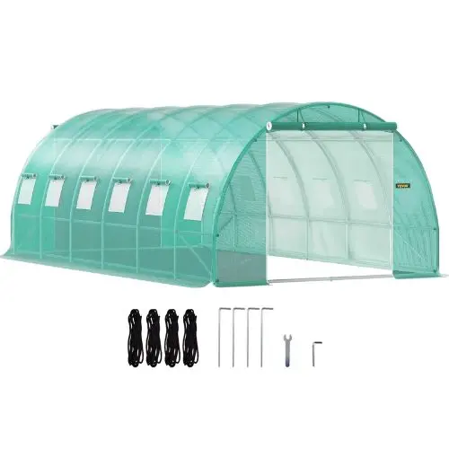 20×10×7' Ft Portable Plant Hot House With Galvanized Steel Hoops Walk-In Tunnel Greenhouse 1