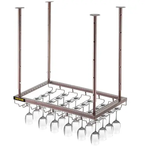 23.6 X  13.8 In  Hanging Wine Glass Rack For Bar Cafe Kitchen Xr-Jbj006 1