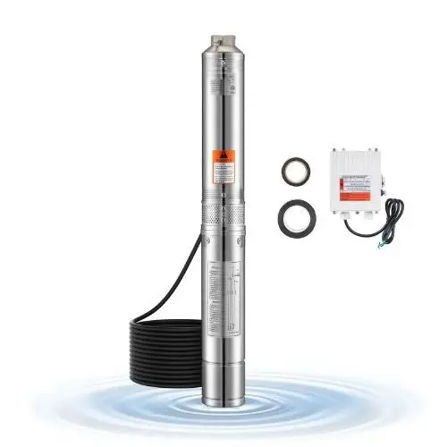 230V, 31.7 Gpm, 207Ft Head, Stainless Steel Construction 1Hp Deep Well Submersible Pump 1