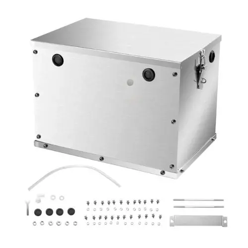 24/31 Trolling Motor Battery Box Marine Batteries Case With Rubber Grommet Cable Holes Trucks 1