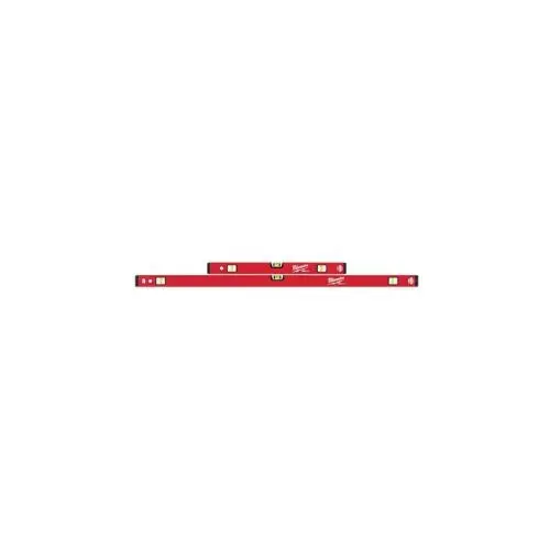 24 And 48 Inch Heavy Duty Magnetic Spirit Level Set Red Mlcmsm48 1