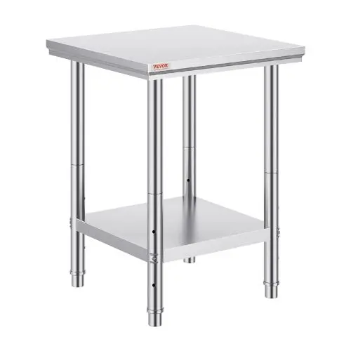 24 X 24 In Stainless Steel  Work Food Prep Table For Kitchen Gzt60-6080 1