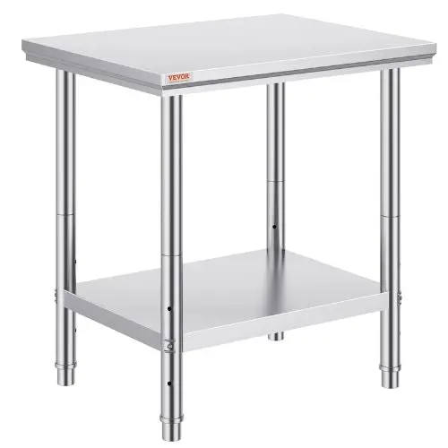 24 X 30 X 32 In Stainless Steel Work Table With 4 Wheels  For Commercial Kitchen Restaurant Gzt76-6080 1