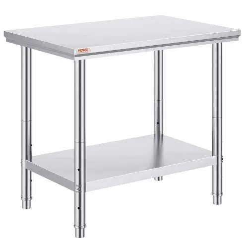 24 X 36 X 32 In Stainless Steel Work Table With 4 Wheels  For Commercial Kitchen Restaurant Gzt90x60j 1