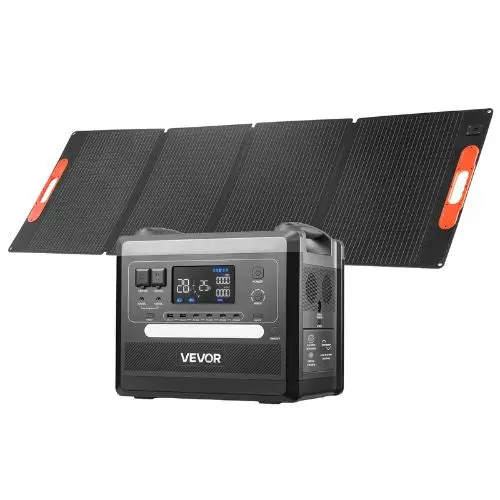 2400W Portable Power Station 2160Wh Solar Generator With 200W Solar Panel 10 Output Ports & Expandable Lifepo4 Battery For Home Camping 1