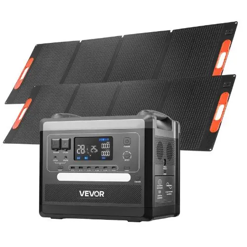 2400W Portable Power Station Solar Generator With 2 X 200W Foldable Panels 2160Wh Expandable Lifepo4 Battery 10 Output Ports For Home Camping Rv 1