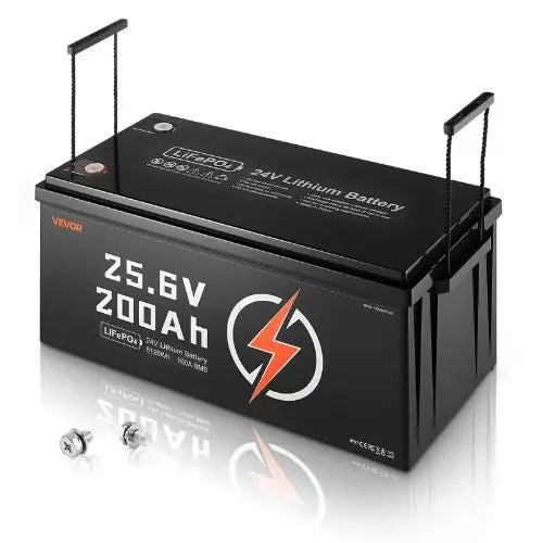 24V 200Ah Lifepo4 Battery 100A Bms 5120Wh Deep Cycle Low Temp Protection For Rv Camper Trolling Motors Marine 1