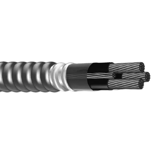 250' 12 Awg 2C Solid Metal Clad Copper Conductor Aluminum Armored W/ Ground Pvc Jacket 1
