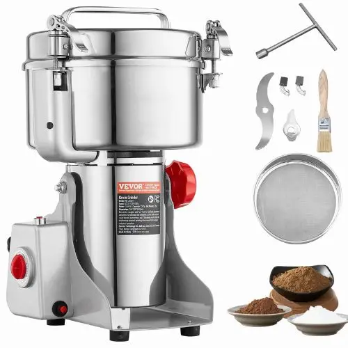 2500G 3400W High-Speed Electric Grain & Spice Grinder – Stainless Steel Swing Type Pulverizer For Dry Grains & Spices 1