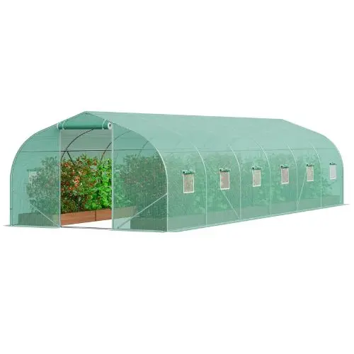 29.53X9.84X6.6 Ft Green Galvanized Frame Pe Cover Walk-In Tunnel Greenhouse Hs-F039 1