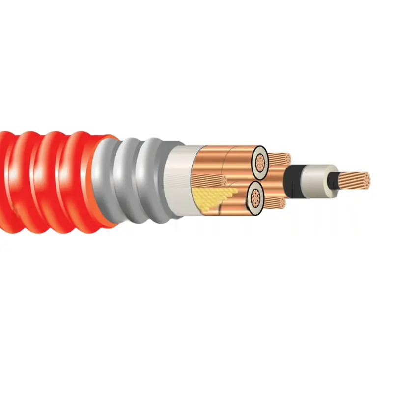 3/0 Awg 3C Type Mv-105 Copper 15Kv Nlepr 133% Il 50% Ground Aia Red Pvc Jacket 1