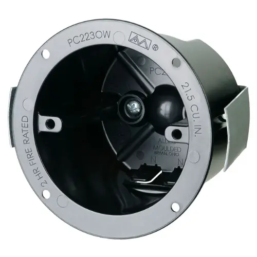 3-1/2 Inch Fire Rated Fixture Support Box With Snap Brackets Pc223ow 1